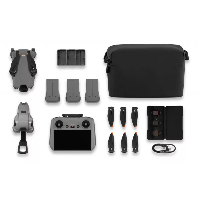 DJI Mini 5 Pro Fly More Combo (RC2) – viegls dronis ar 50 MP kameru, Lidar, 3 akumulatoriem un tālvadības pulti ar ekrānu