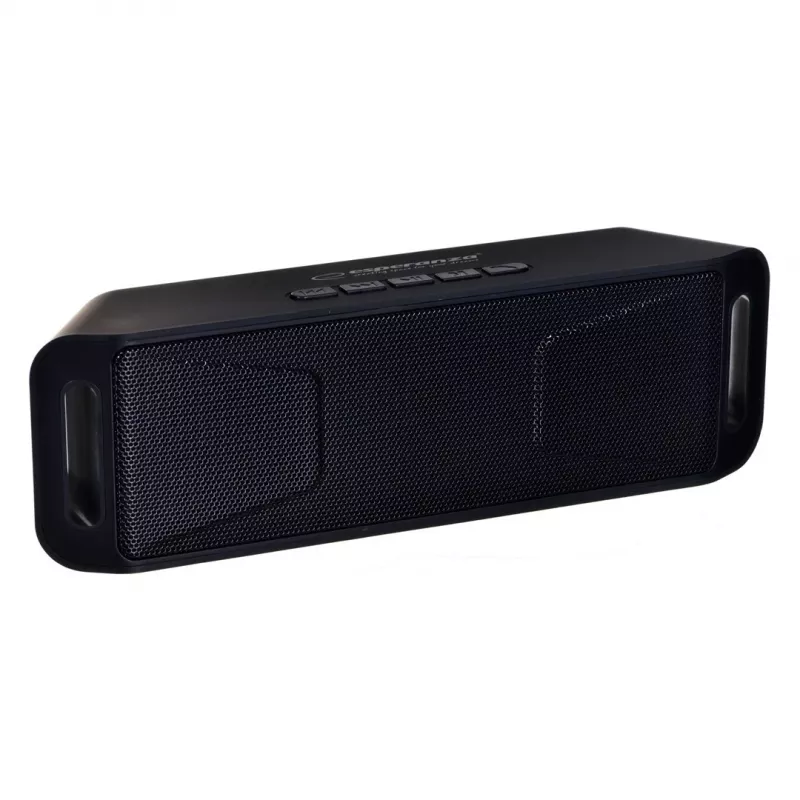 Pārnēsājams stereo skaļrunis ESPERANZA FOLK Black — 6 W RMS, Bluetooth, MicroSD, LiPo akumulators