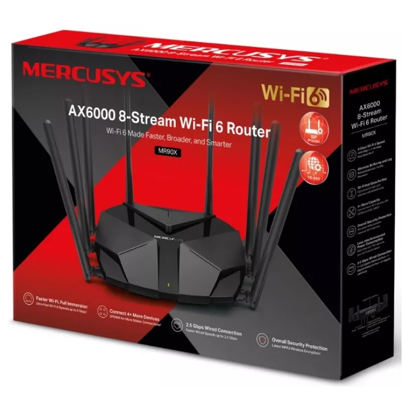 Galda maršrutētājs Mercusys AX6000 Divjoslu Wi-Fi 6