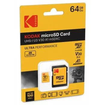 Atmiņas karte Kodak 64GB UHS-I U3 Ultra EKMSDM64GXC10HPRK