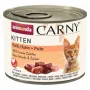 Slapjā kaķu barība animonda Carny Kitten — teļa gaļa, vista un tītars, 200 g
