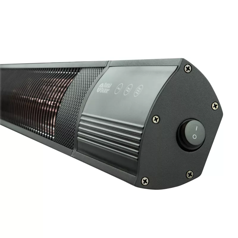 TunaBone TB2580W-01 | Elektriskais sienas infrasarkanais terases sildītājs | 2500 W | 3 jaudas līmeņi | Līdz 25 m² | Melns | IP55