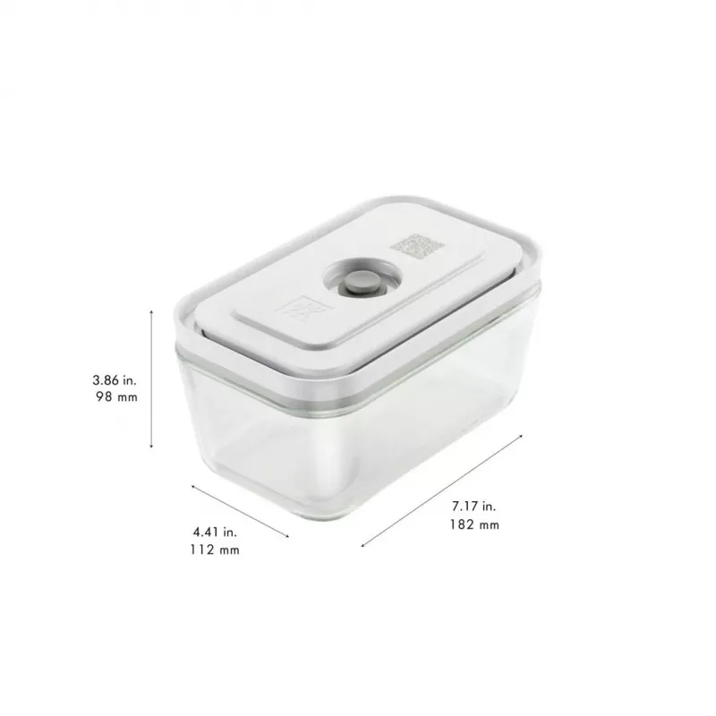 Pārtikas uzglabāšanas kārbu komplekts ZWILLING FRESH & SAVE taisnstūra stikls/plastmasa 3 gab., 0,35/0,75/1,6 L, hermētisks, mikroviļņu/cepeškrāsns/ledusskapis drošs