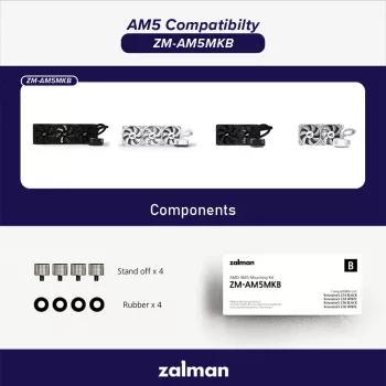 Montāžas komplekts ZALMAN ZM-AM5MKB AMD procesoriem, saderīgs ar AM5/AM4 ligzdām