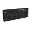 Mehāniskā spēļu tastatūra SAVIO STYX Outemu Blue Hot-Swap RGB USB QWERTY US International Melna 104 taustiņi
