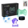 Galda LED lampa MANTA SNL122RGB RGB 3D gaismas dekorācija, krāsu mainoša RGB, USB barošana