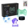 Galda LED lampa MANTA SNL122RGB RGB 3D gaismas dekorācija, krāsu mainoša RGB, USB barošana