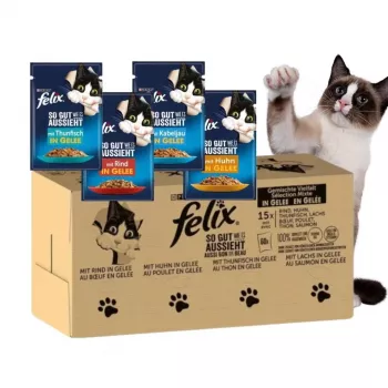 Purina Felix MIX mitrā barība kaķiem, 120 x 85 g