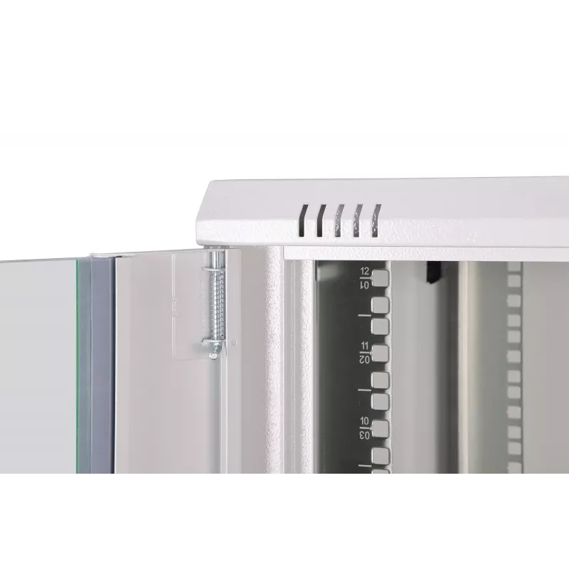 Sienas skapis DIGITUS Dynamic-N 12U 600x600 mm IP20, slēdzene, kabeļu pārvaldība, neizjaukts