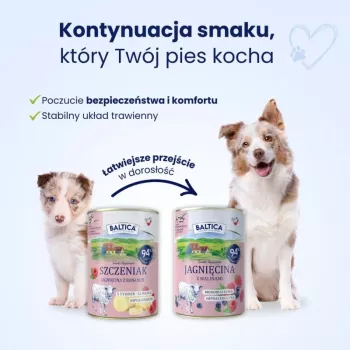 BALTICA regional flavours Kucēns Jērs ar banānu - slapjā suņu barība - 400g