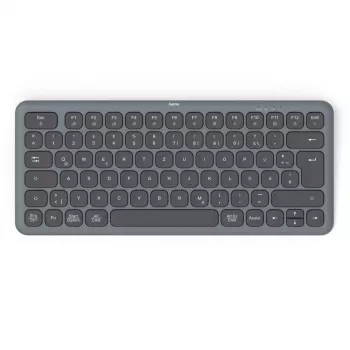 Hama WK-500 bezvadu tastatūra vairākām ierīcēm melni pelēka