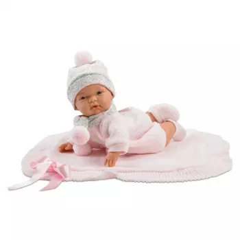 Llorens Raudoša lelle 38938 No rozēm, 38 cm dzīvīga mazuļa lelle