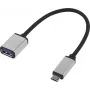 Renkforce RF-4888284 USB kabelis 0,15 m 3.2 Gen 1 (3.1 Gen 1) USB C USB A Melns - Sudrabs