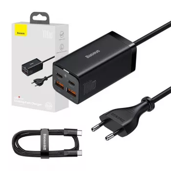Baseus GaN3 100/65W galddatora lādētājs Quick Charge QC 3.0/4.0 USB C Type-C telefona lādētājs iPhone15 Huawei Xiaomi MacBook klēpjdatoram