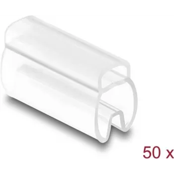 Delock Kabelmarkierer für Kabeldurchmesser 4 - 7 mm 50 Stück transparent (80951)