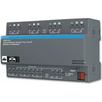 Slēdža izpildmehānisms Busch-Jaeger 6251/8.8, DIN-sliedei, 8 kanāli, DC 21–30 V, 1380 W, 144×64.5×90 mm