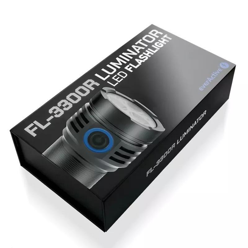 LED lukturis everActive LUMINATO R FL-3300R — 3300 lūmeni, uzlādējams