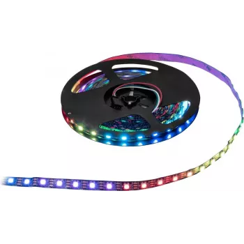 LED pikseļu lente EUROLITE 50530210 2.5m RGB 5V – adresējama LED lente, 2.5 m garums, 5V barošana, RGB