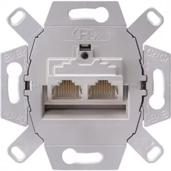 Divu portu RJ-45 rozete JUNG UAE 8-8 UPOK6, Cat.6A, ekranēta