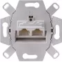 Divu portu RJ-45 rozete JUNG UAE 8-8 UPOK6, Cat.6A, ekranēta