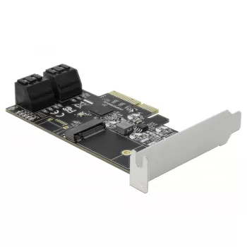 DeLOCK 90396 iekšējā PCIe saskarnes karte 4× SATA + M.2 SATA
