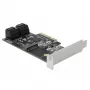 DeLOCK 90396 iekšējā PCIe saskarnes karte 4× SATA + M.2 SATA
