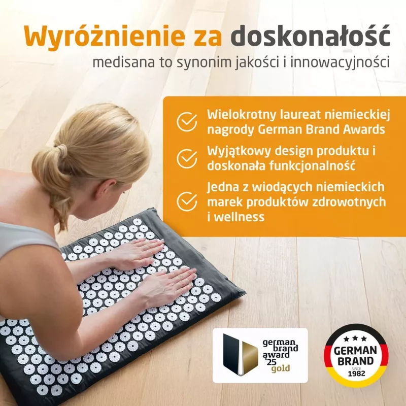 Medisana MM 100 akupresūras paklājs ar sildīšanas funkciju