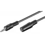 Microconnect AUDLR10 audio pagarinātājkabelis 10 m 3.5mm Melns