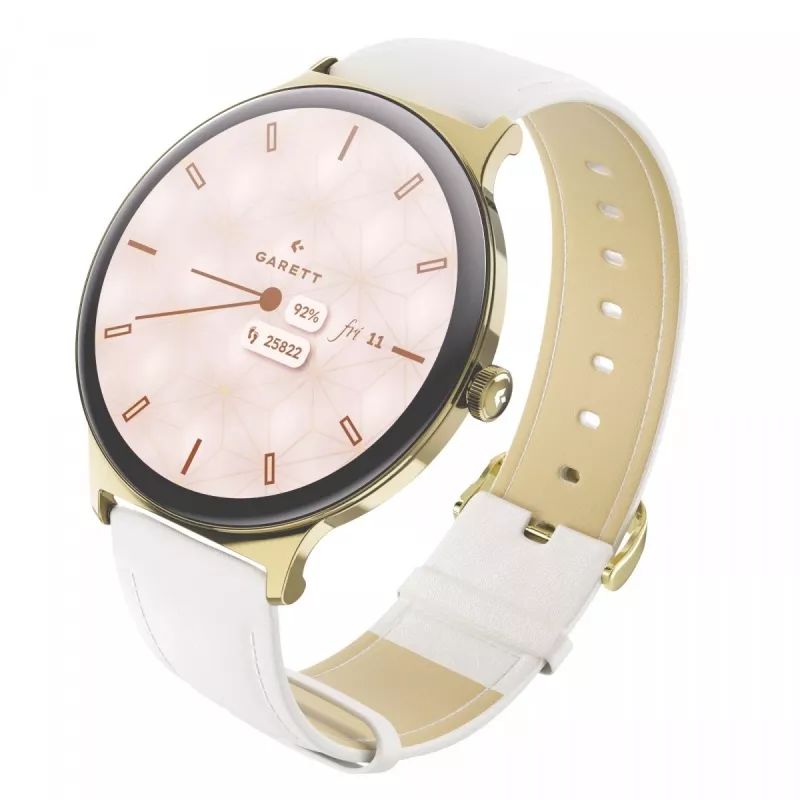 Garett Verona 2 Gold Steel viedpulkstenis ar Bluetooth un sirdsdarbības monitoru