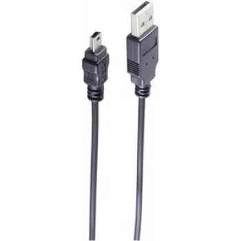 USB kabelis ShiverPeaks 14-16025 USB 2.0 1m USB A USB B Melns