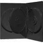 MediaRange 4er-DVD-Box melna - Ietilpība: 4 CD, 4 DVD - 50 iepakojums - Melna (BOX17)