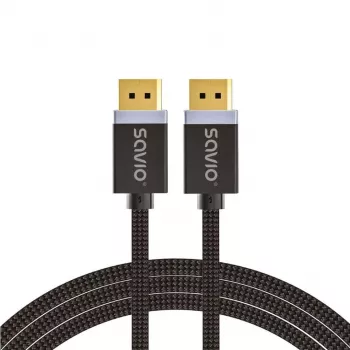 DisplayPort kabelis Savio CL-165 1 m Melns