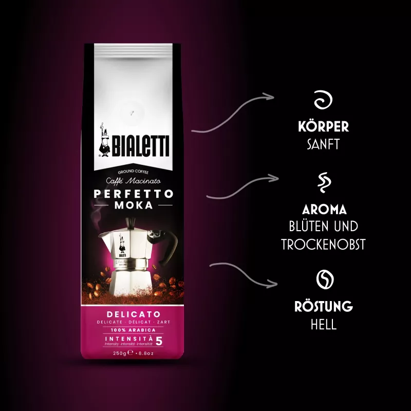 Maltā kafija Bialetti Perfetto Moka Delicato 250g