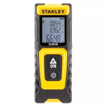 Lāzera attāluma mērītājs STANLEY SLM100 — 30 m diapazons, kompakts rokas mērinstruments