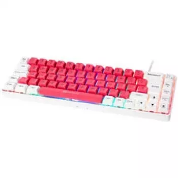 GAMIAC TKL69G SF spēļu tastatūra, Kailh Red - balta/sarkana