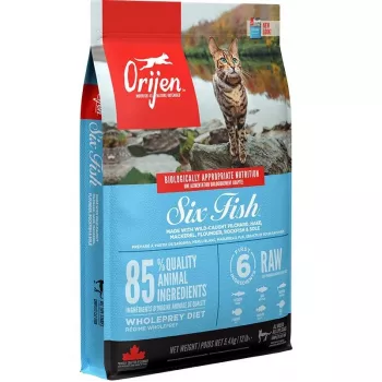 ORIJEN Six Fish Cat - sausā barība kaķiem - 5,4 kg