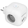 Pagarinātājs QOLTEC 52548 ar 3×AC kontaktligzdām un USB portu