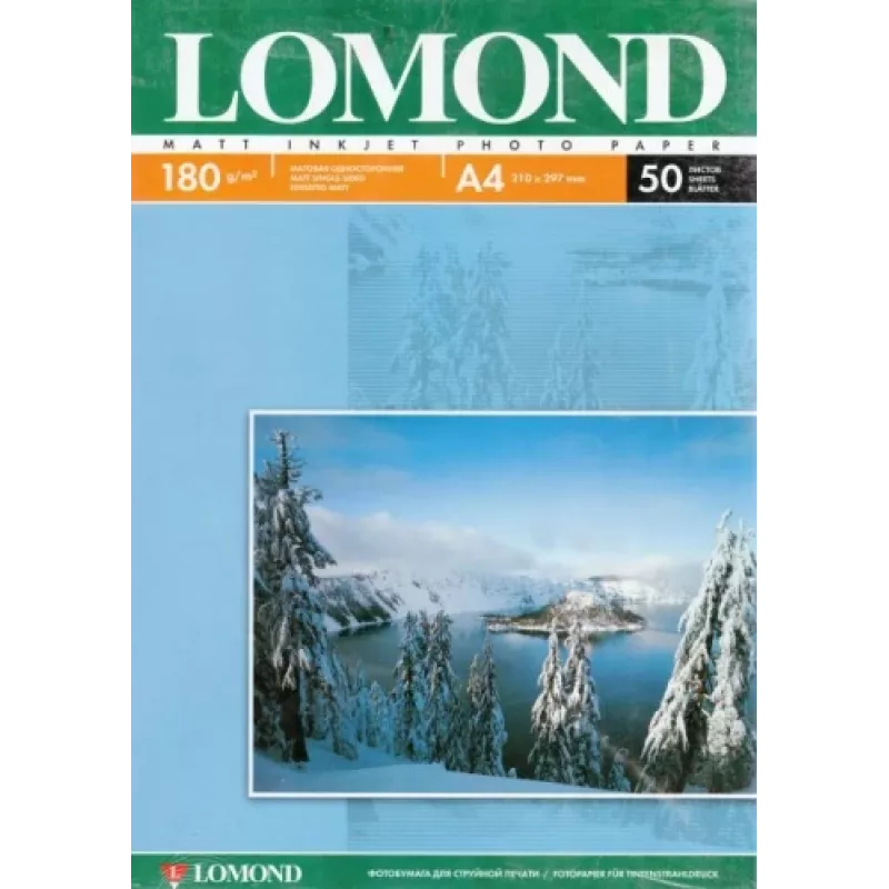 Lomond fotopapīrs matēts 180 g/m² A4, 50 loksnes