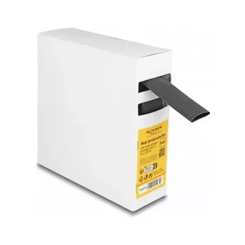 Termosarūkošā caurule DeLOCK 19970 5 m x 20 mm melna ar līmi