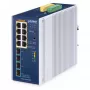 Pārvaldāms slēdzis PLANET IGS-4215-8UP4X 8 portu L2/L4 Gigabit Ethernet IP30 alumīnija zils