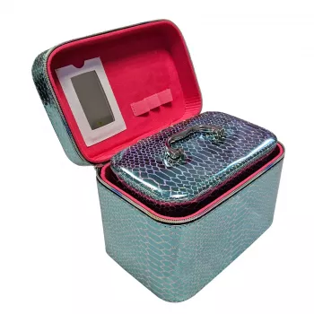 Extralink LIFESTYLE Sieviešu kosmētikas organizators 3-in-1 zils