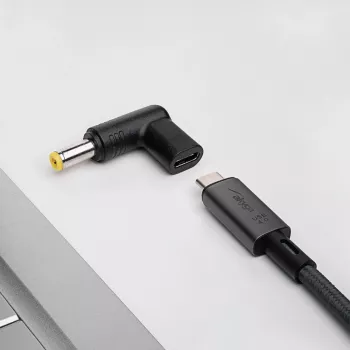 Akyga AK-ND-C01 USB-C – DC 5,5 x 2,5 mm adapteris klēpjdatora uzlādei, 18,5-20 V, 100 W