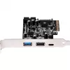 SilverStone ECU05 - USB adapter - PCIe 2.0 x2 Low Profile - USB 3.1 Type C x 1 + USB 3.0 x 2 + USB 3.0 (iekšējais) x 2 (SST-ECU05)