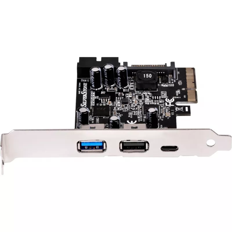 SilverStone ECU05 - USB adapter - PCIe 2.0 x2 Low Profile - USB 3.1 Type C x 1 + USB 3.0 x 2 + USB 3.0 (iekšējais) x 2 (SST-ECU05)