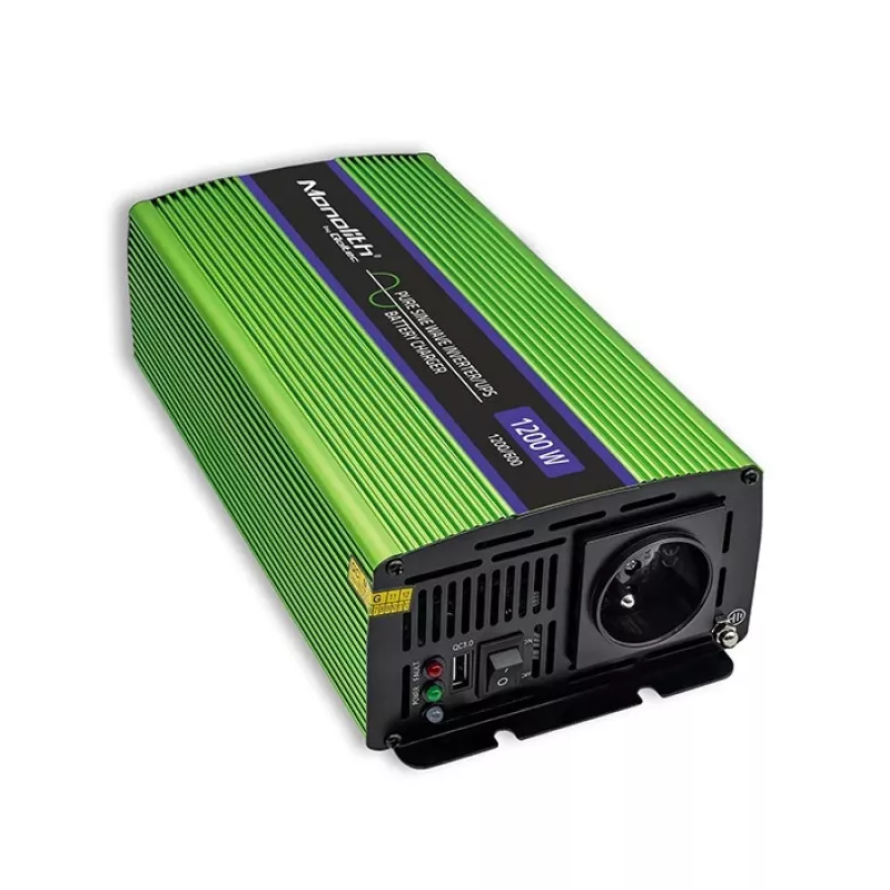 Auto invertors Qoltec Monolith 1200 W Zaļš 12 V