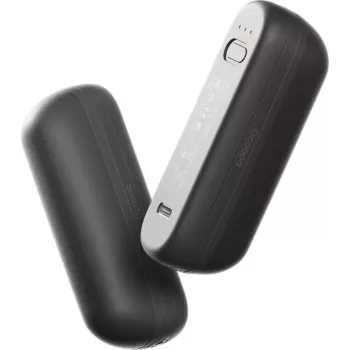 Ocoopa UT2s Mini uzlādējams roku sildītājs — 2600 mAh kabatas sildītājs, alumīnijs, melns