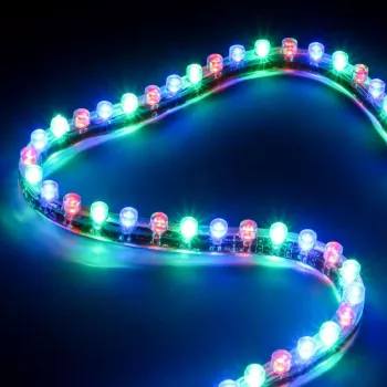 Universāla LED sloksne Lamptron FlexLight Multi — daudzkrāsu, 70 mm plata, DC barošana