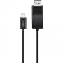 Goobay USB-C uz DisplayPort kabelis, M/M, melns