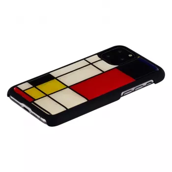 iKins aizsargmaciņš iPhone 11 Pro Mondrian melns — cietais korpuss, precīzi izgriezumi