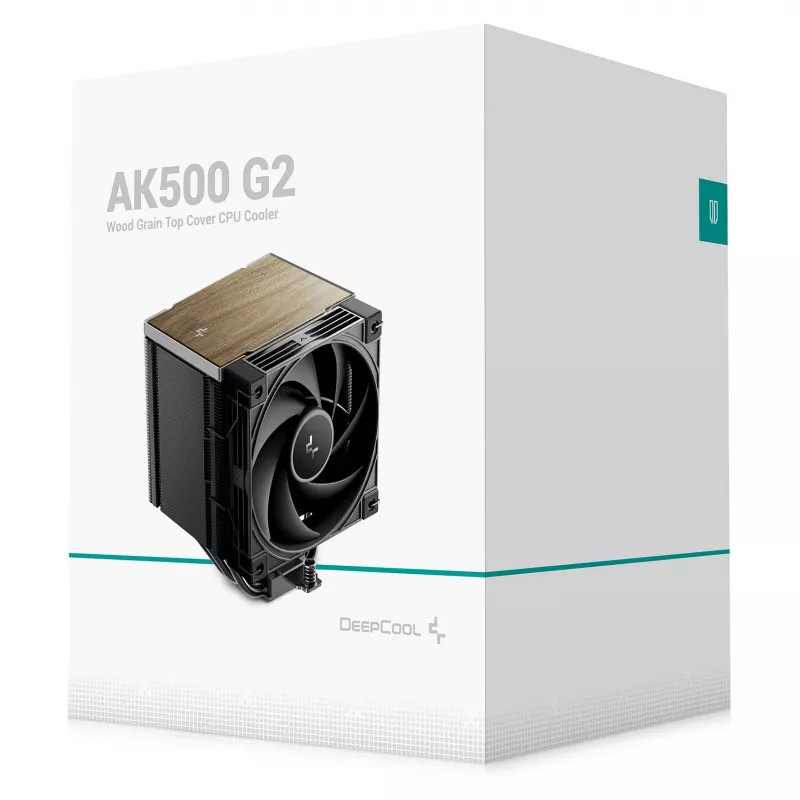 Gaisa dzesētājs DeepCool AK500 G2, 120 mm ventilators, maks. gaisa spiediens 3.33 mmH2O, 117×129×159 mm, melns